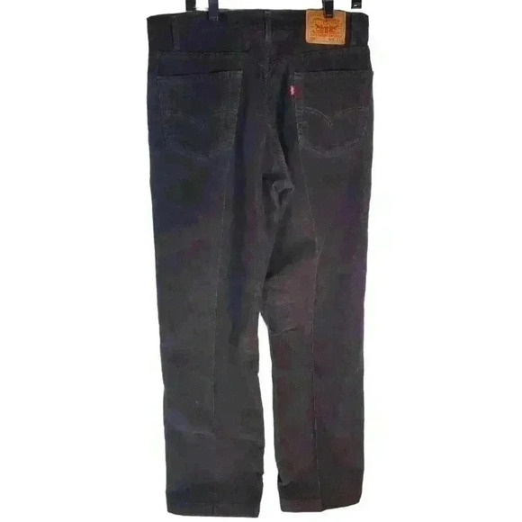 LEVI'S 505 straight fit Dark Brown corduroy pants jeans 36x32 Vintage Tag 90s - Picture 2 of 8